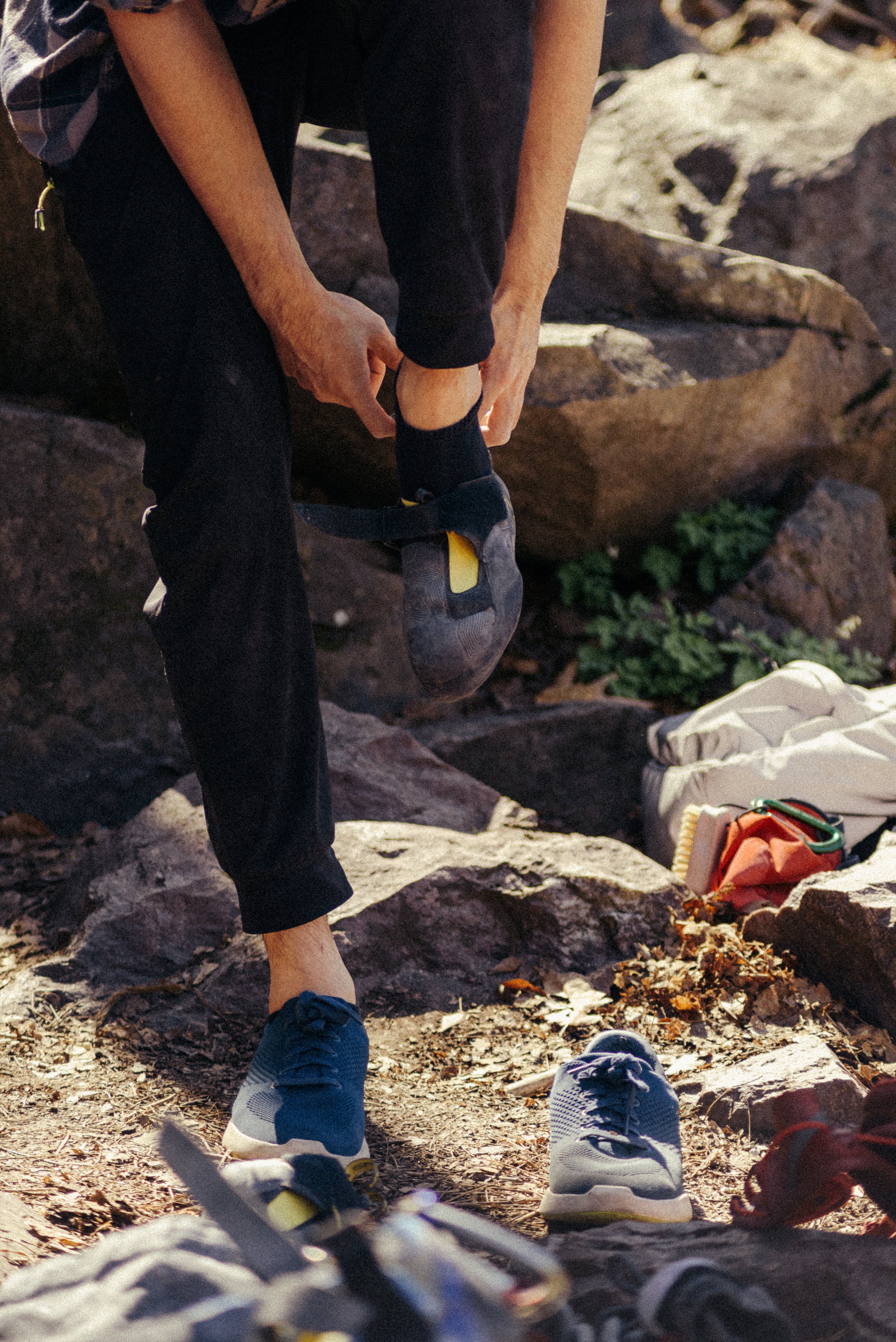 Bouldering at Devil's Lake